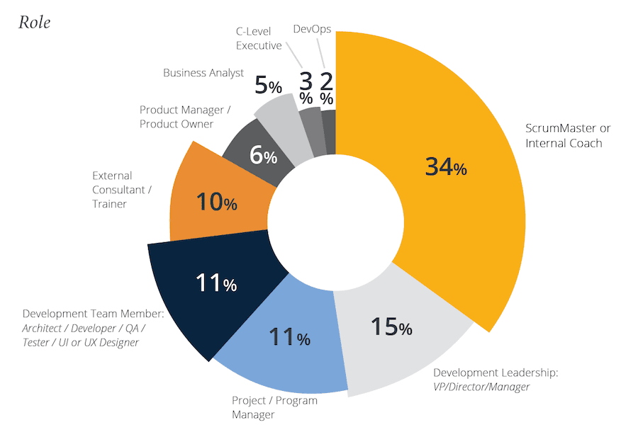 percentage of respondents in leadership consultancy roles