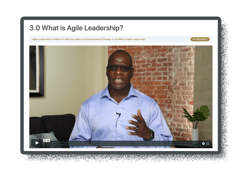 screenshot of agile leadership lesson